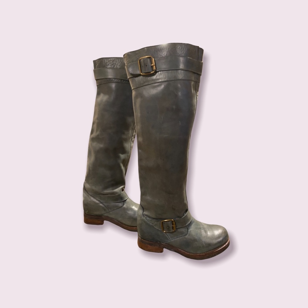 Jeffery Campbell knee high size 8M grey boots